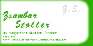 zsombor stoller business card